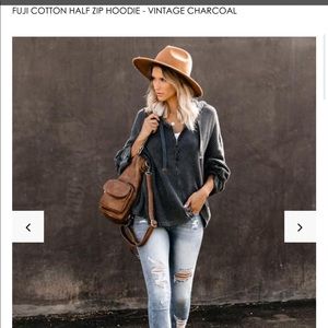 Vici Tops - Charcoal Hoodie Vici Tops - Charcoal Hoodie
